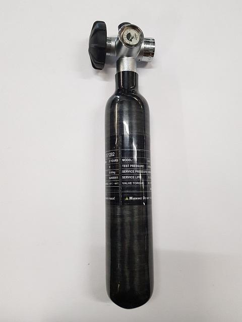 Karbon 500cc 300 Bar Flesje compact met kraan-2378-a